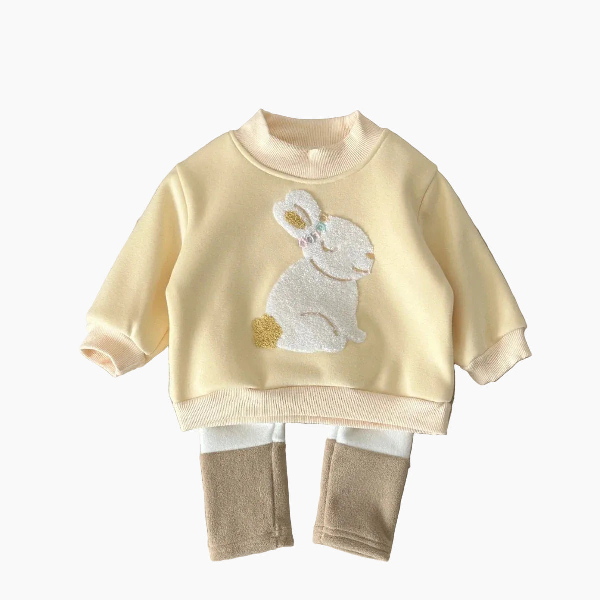 Baby & Toddler Casual Embroidered Rabbit Sweatshirt and Pants Set