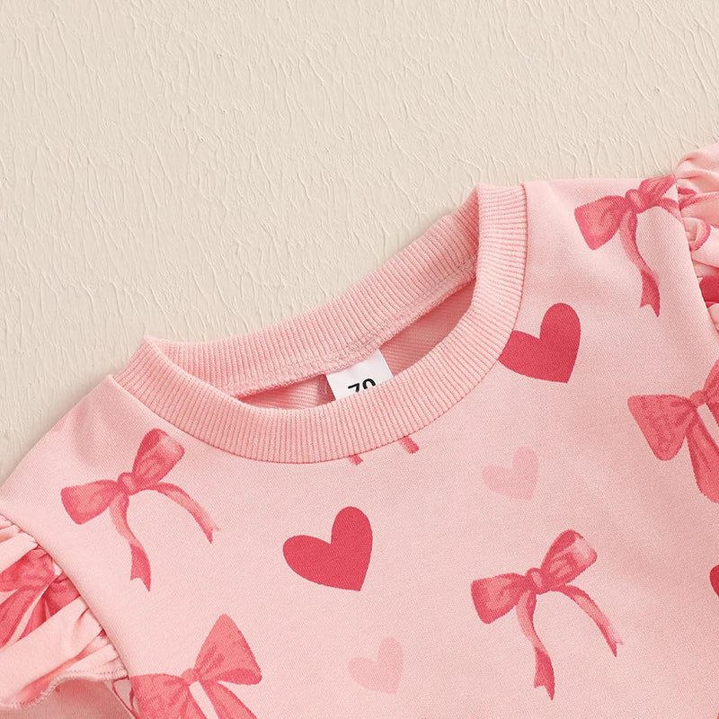 Toddler Girl's Ruffle Sleeve Loungewear Set