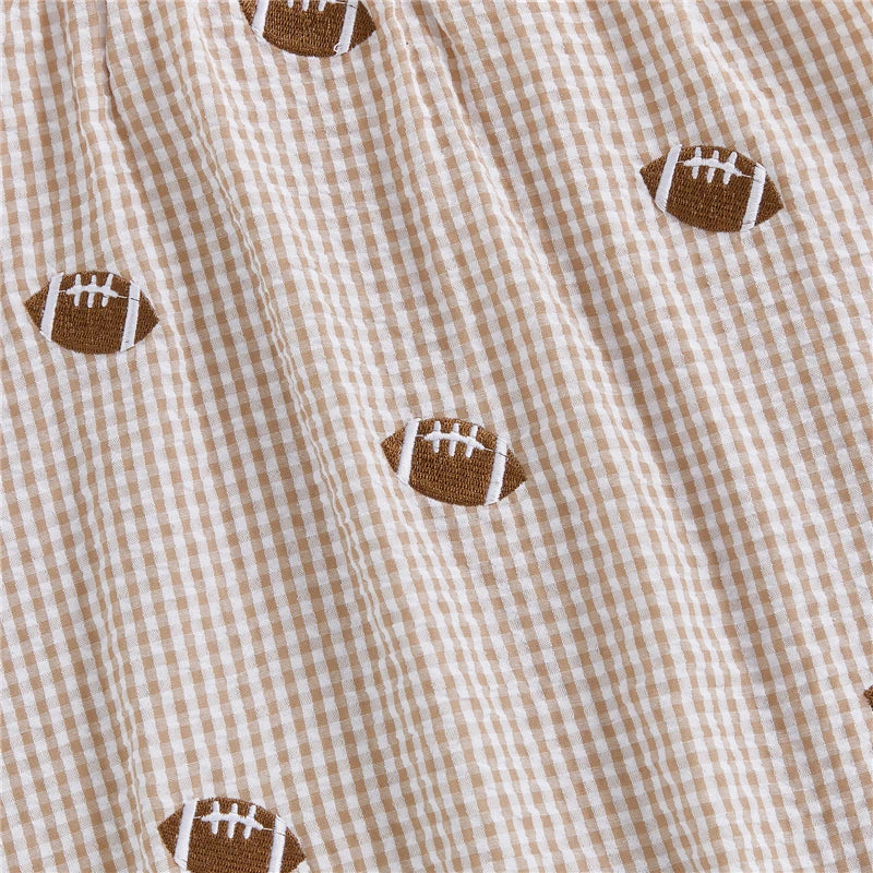 Toddler Girl Rugby Embroidered Plaid Dress