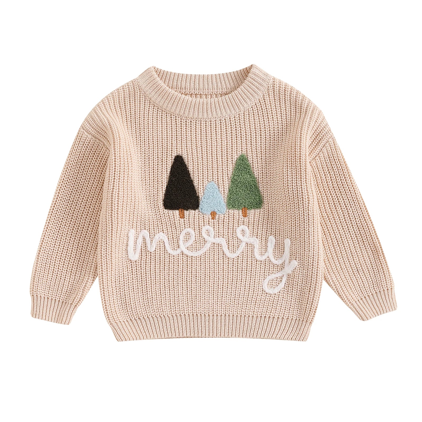 Baby & Toddler Christmas Embroidered Knit Sweater