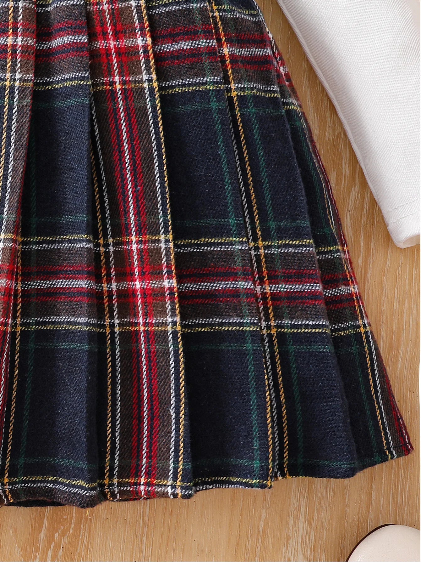 Girls' 2-Piece Plaid Dress Set