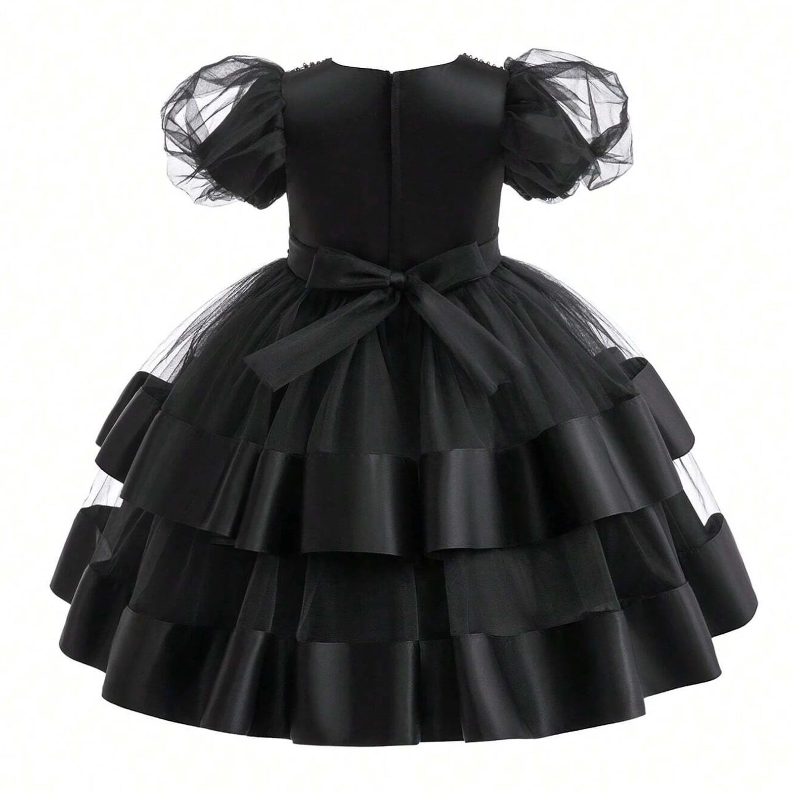 Elegant Black Princess Dress for Girls