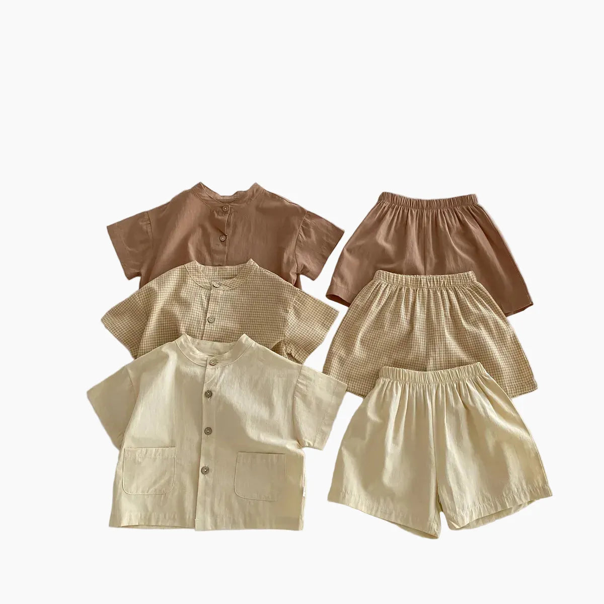 Casual Woven Shirt & Shorts Set for Boys
