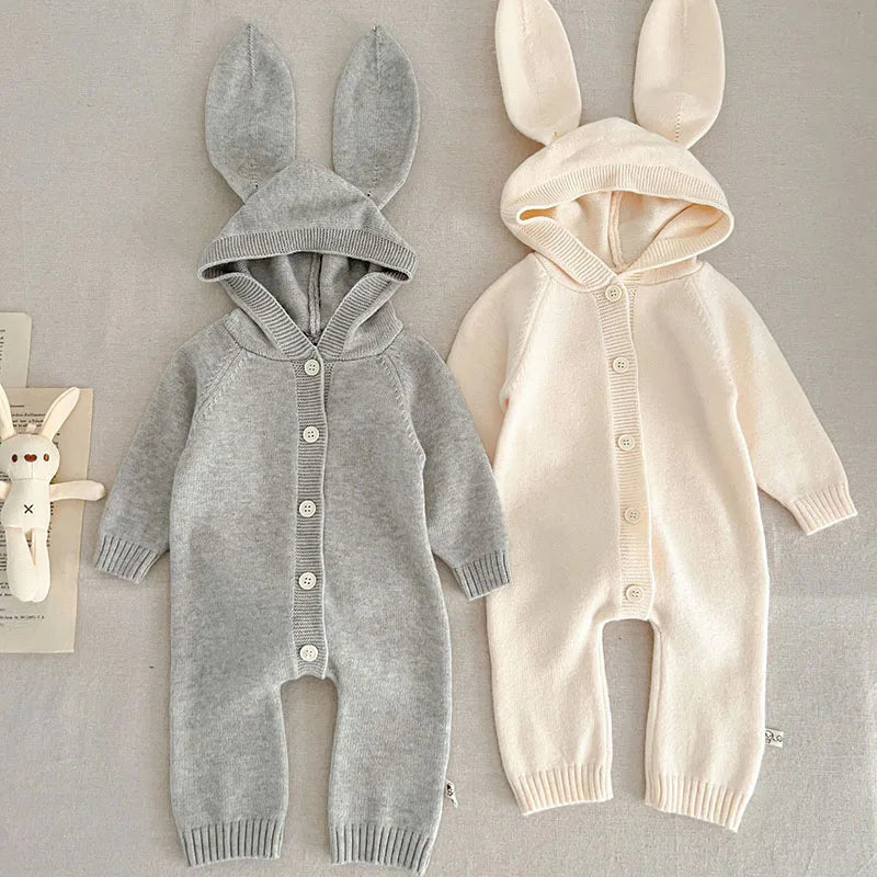 Baby Knitted Hooded Romper