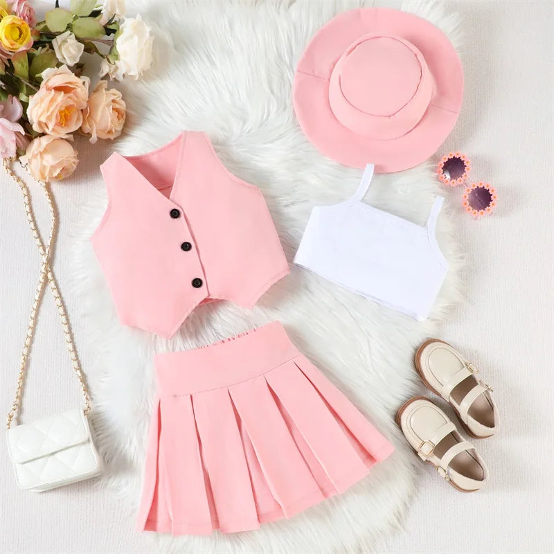 4-Piece Girl Summer Outfit Set