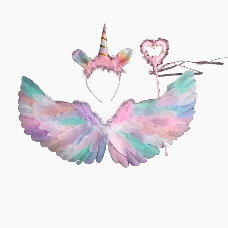 Kids Fairy Wings Costume Set