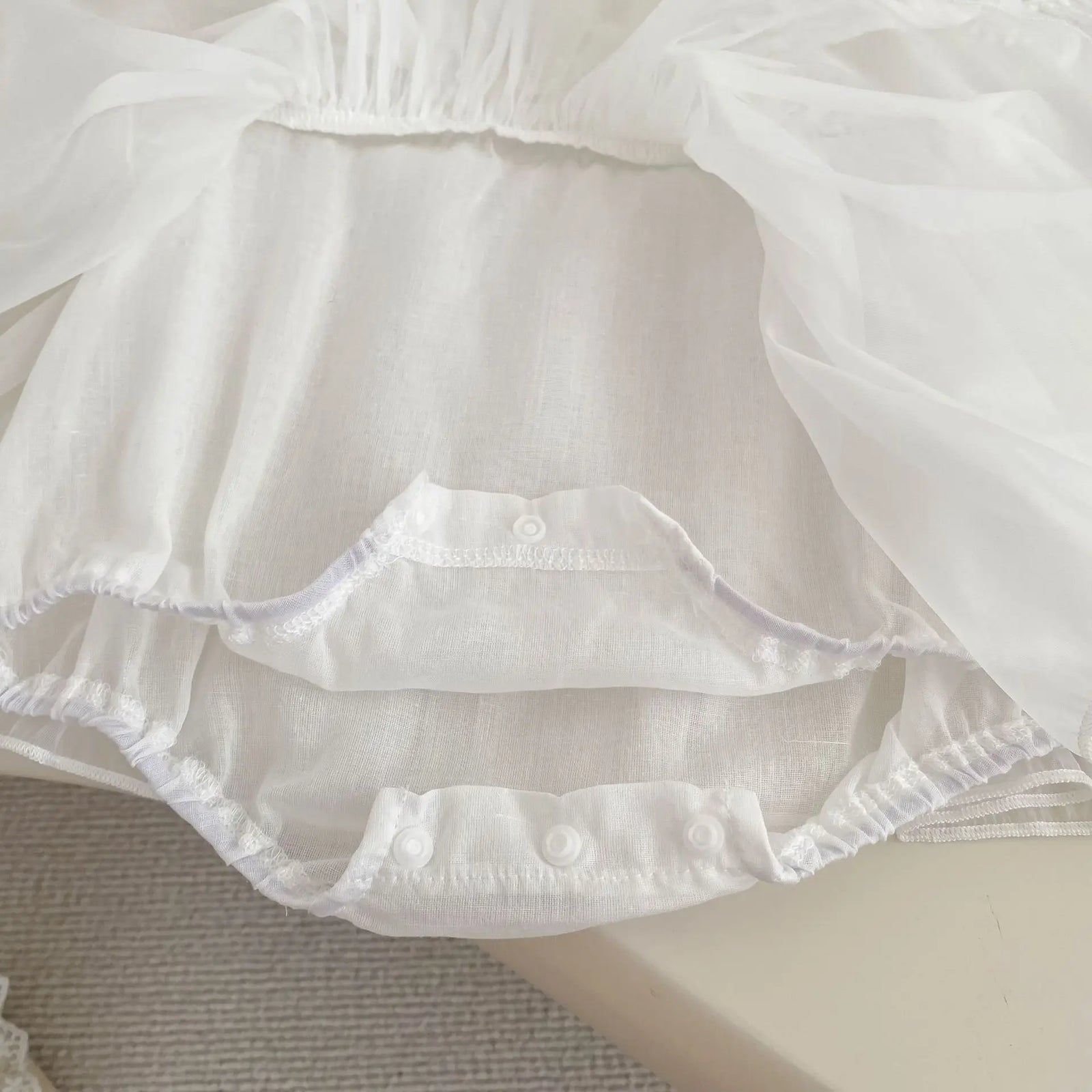 Baby Girl Long Sleeve Mesh Romper Dress