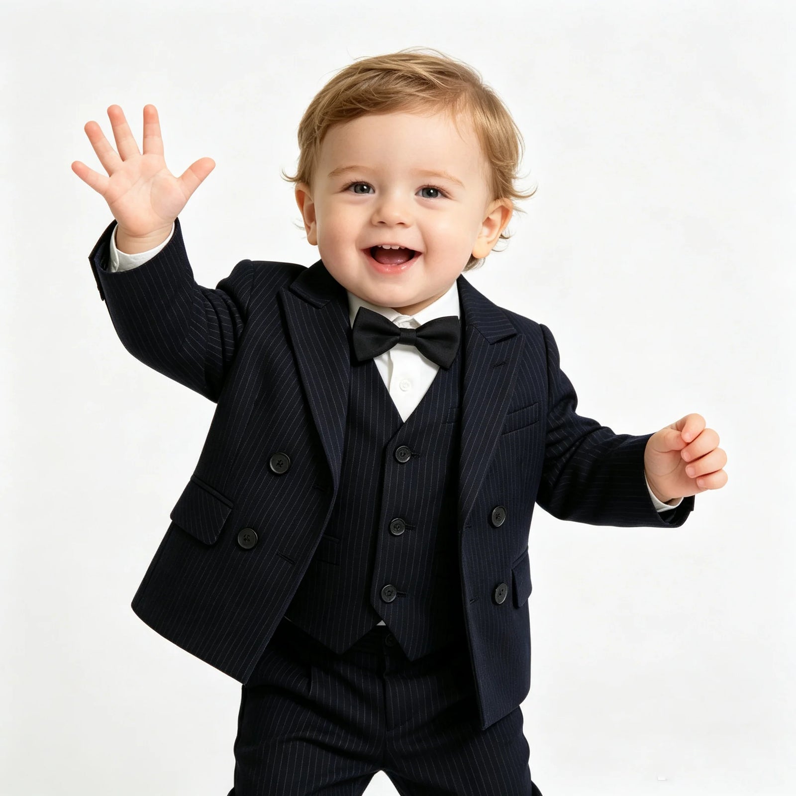 Toddler Boys' Striped Formal Suit Set