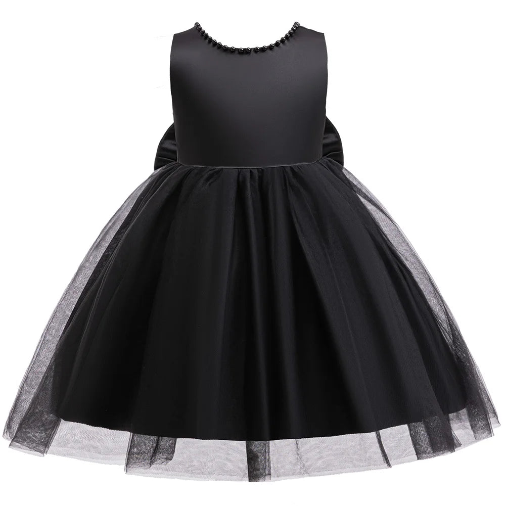 Elegant Satin and Tulle Flower Girl Dress