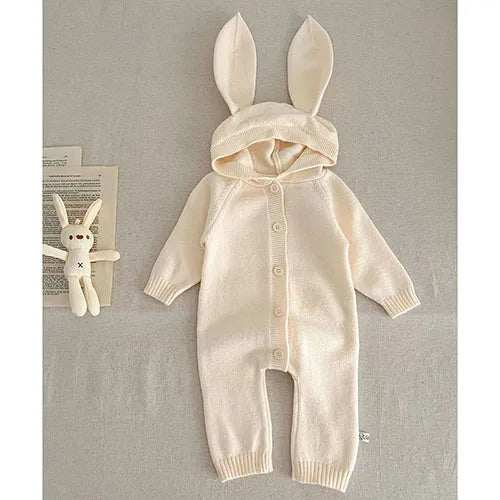 Baby Knitted Hooded Romper