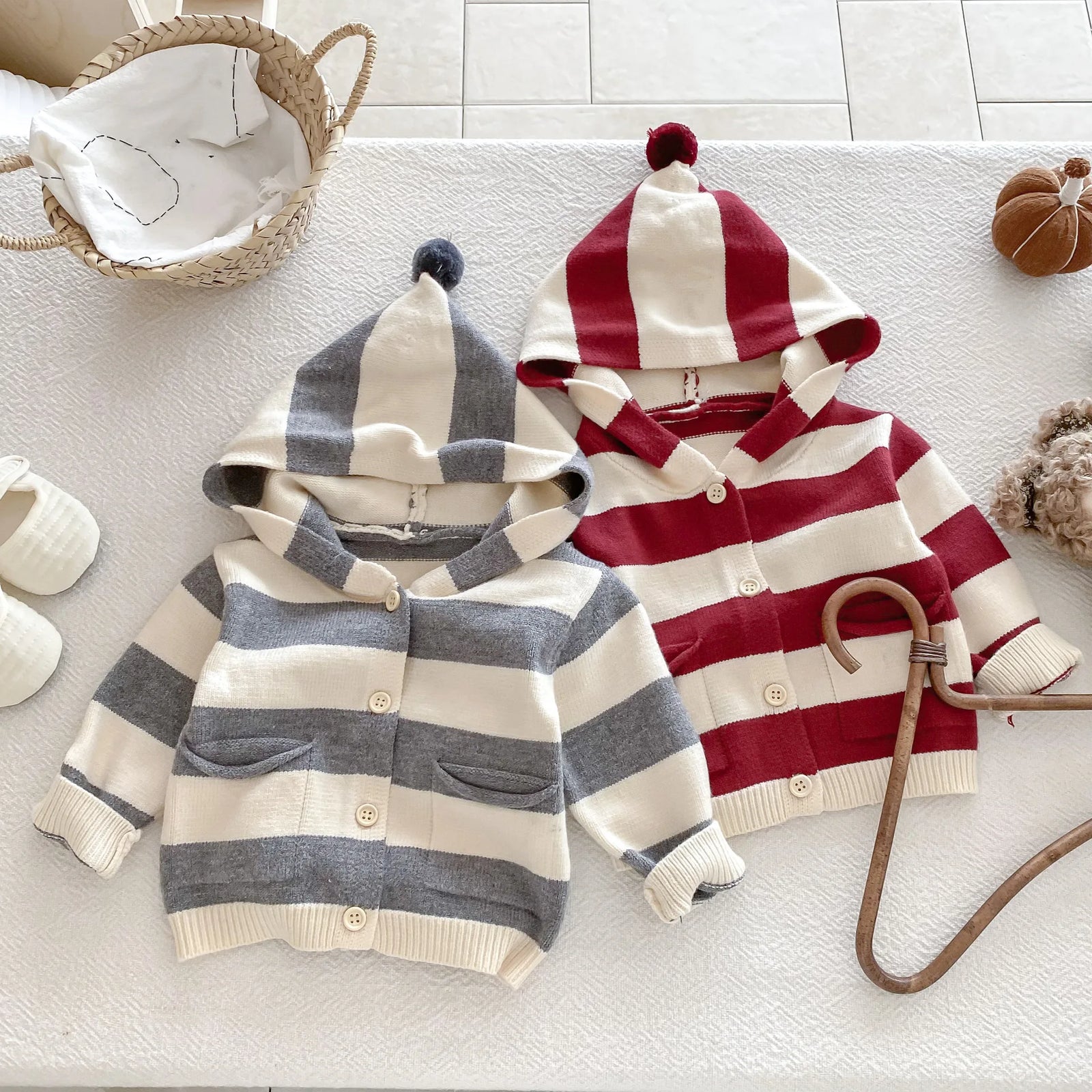 The Cozy Knit Overall & Hoodie Set