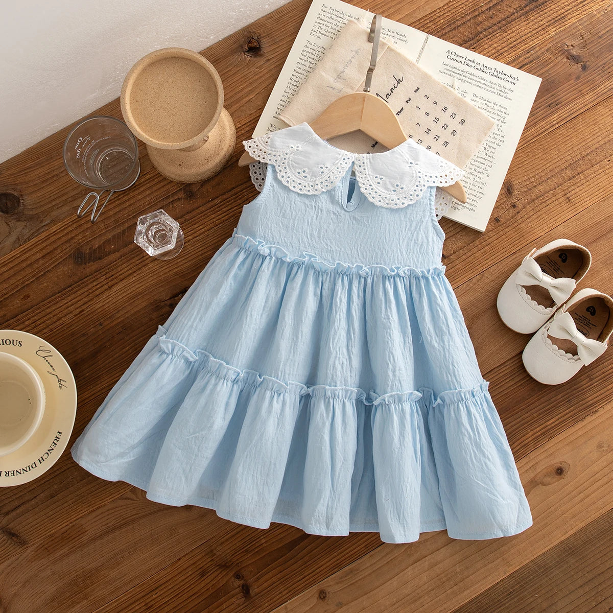 Lace Bodice Tiered Summer Dress