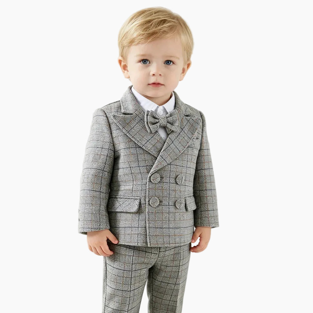 Toddler Boys’ Plaid Suit Set