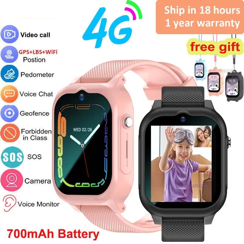 4G Kids Smartwatch with GPS Tracker & Video Call