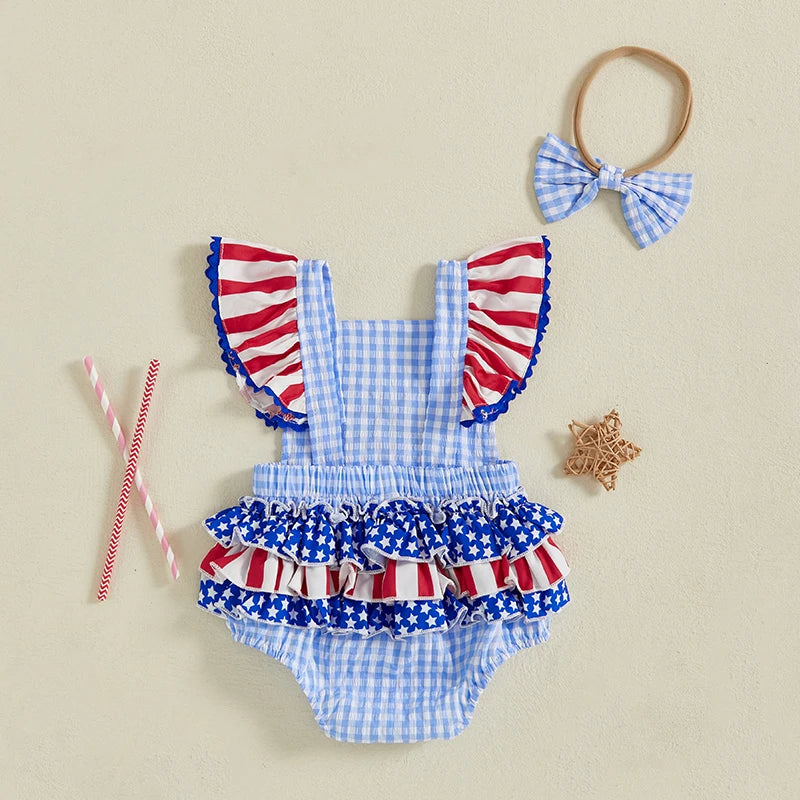 Summer Independence Day Infant Baby Girls Bodysuit