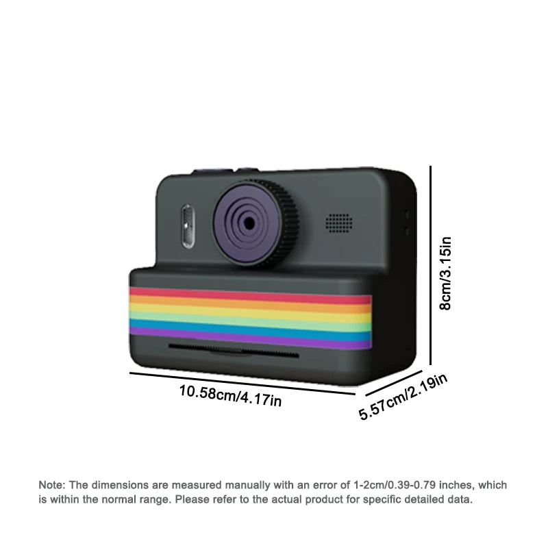 Instant Print Kids Camera with 2.8" Screen & Dual Lens