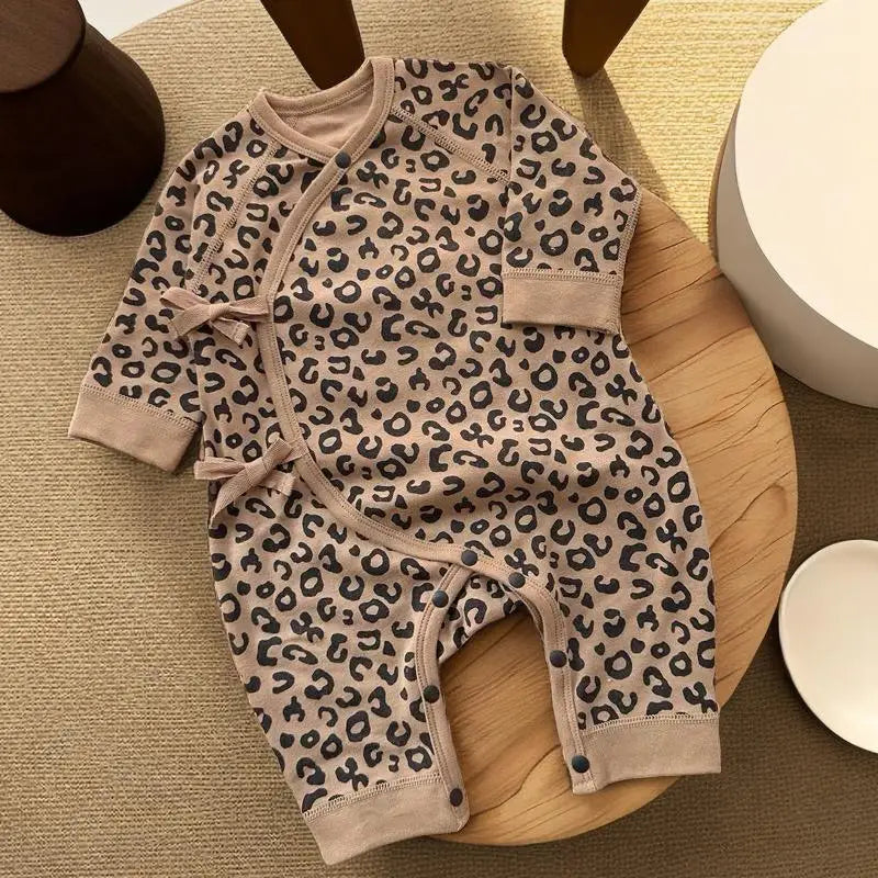 Autumn Leopard Baby Romper