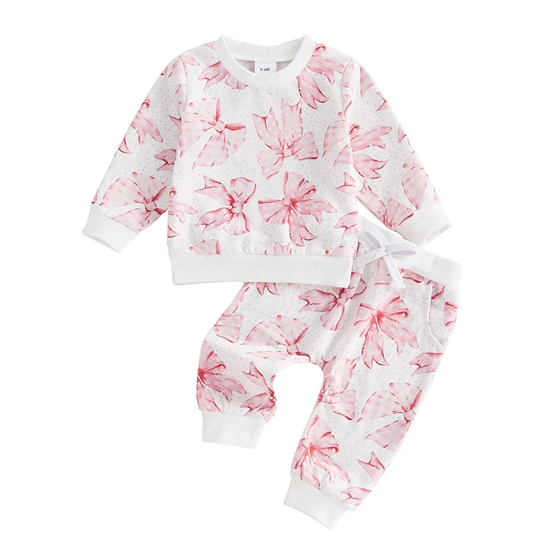 Baby Girl's Cozy Sweatshirt & Pants Set
