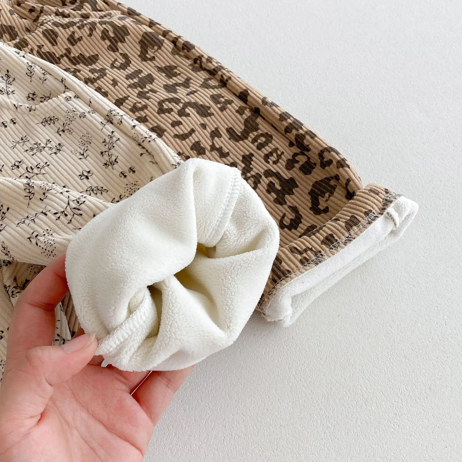 Little Blossom Fleece-Lined Corduroy Pants