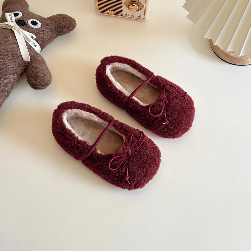 The Velvet Bow Winter Flats