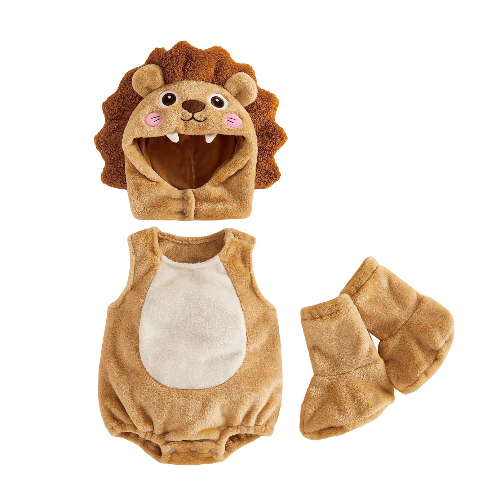 Baby 3-Piece Costume Romper Set with Hood & Socks
