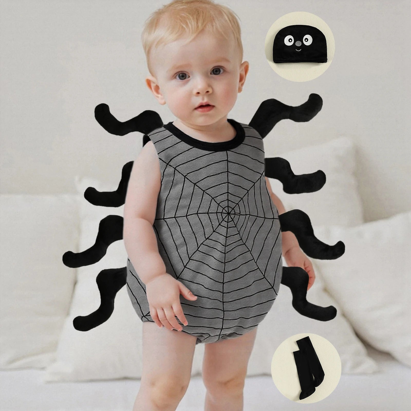 Baby Boy Halloween Spider Costume Set