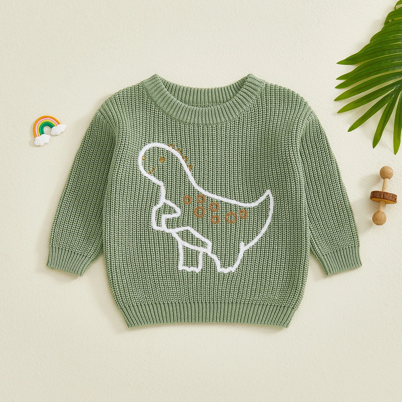 Baby & Toddler Boys' Dinosaur Embroidered Knit Sweater