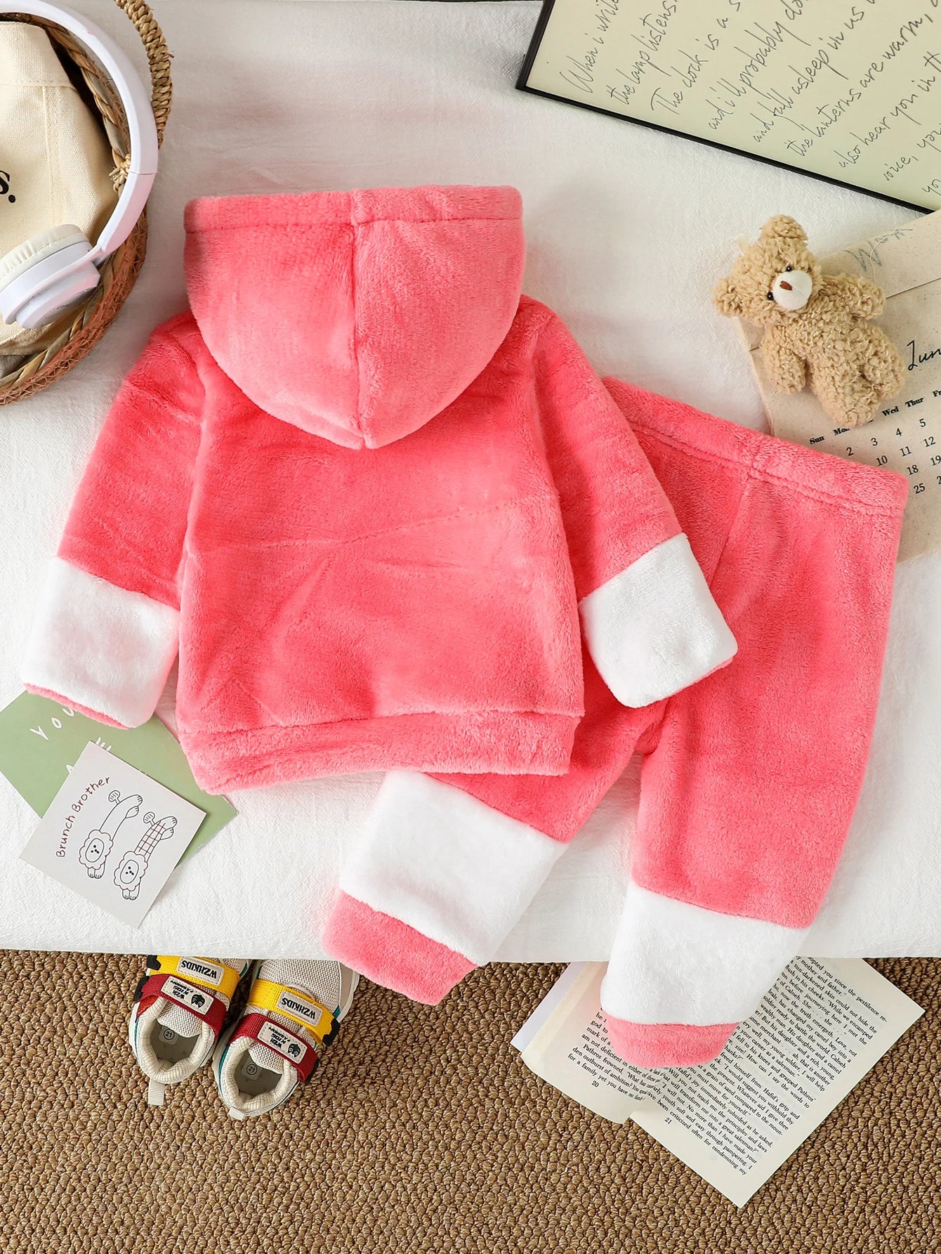 Baby Girl Pink Cat Hoodie & Pants Set