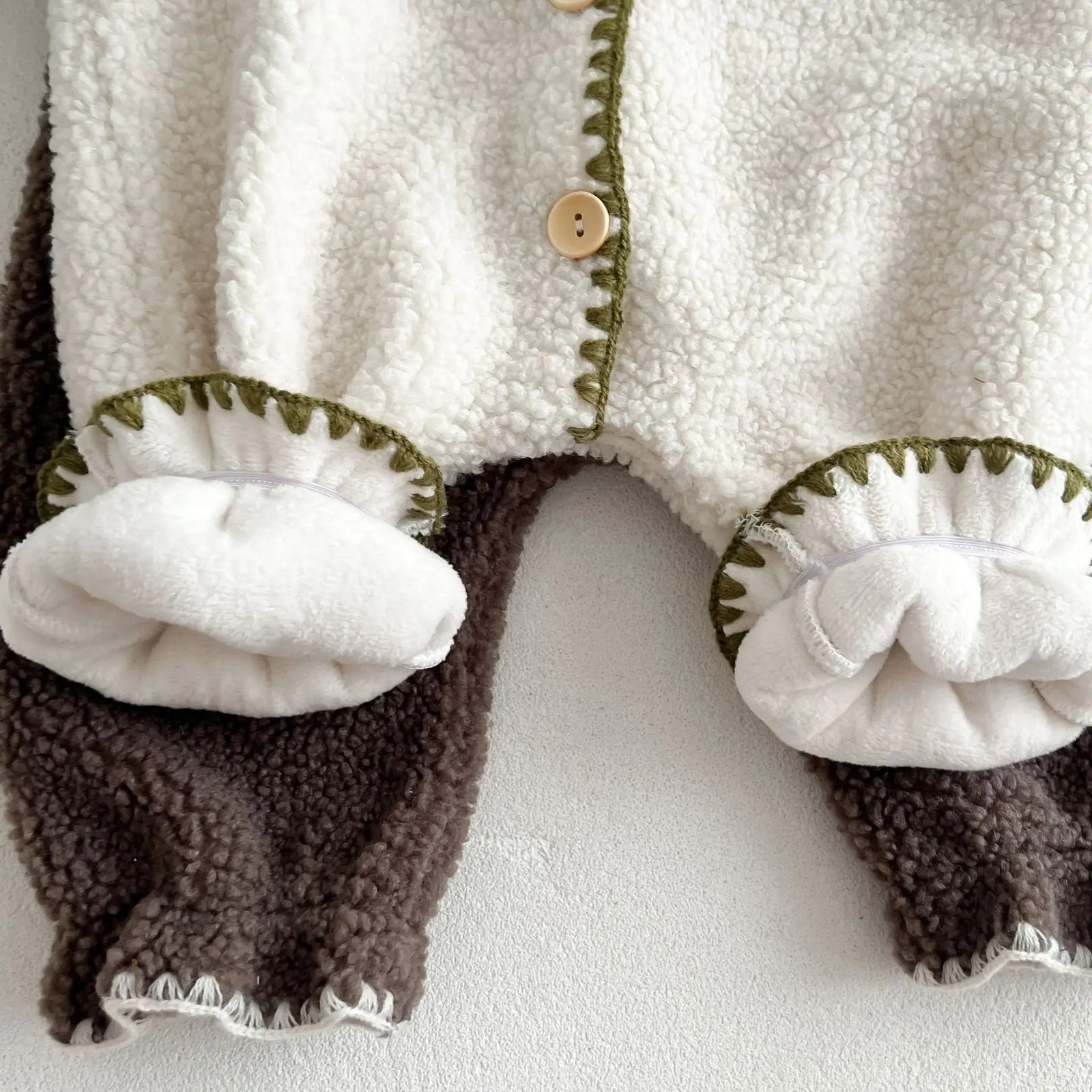 Velvet Baby Jumpsuit & Hat Set