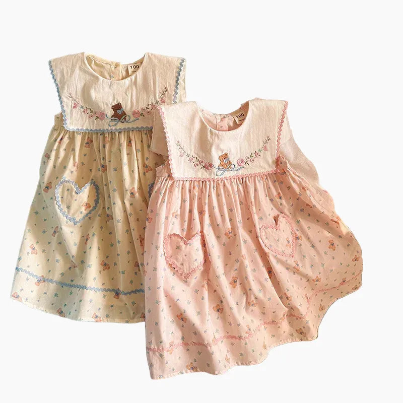 Embroidered Floral Princess Dress