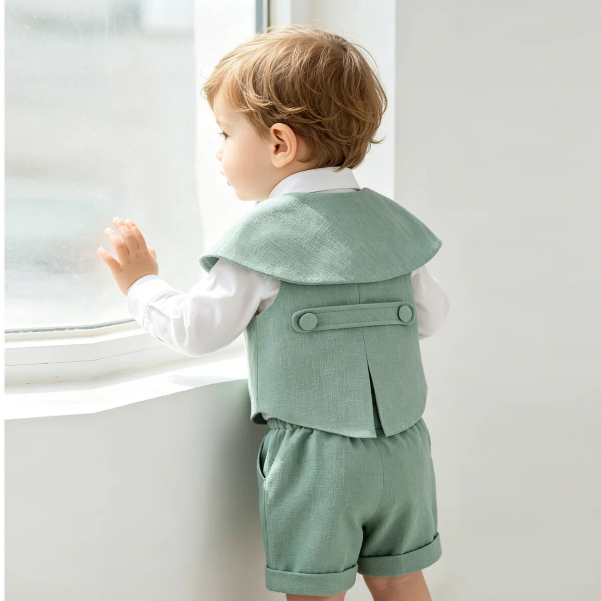 Toddler Boys’ Light Green Gentleman Outfit