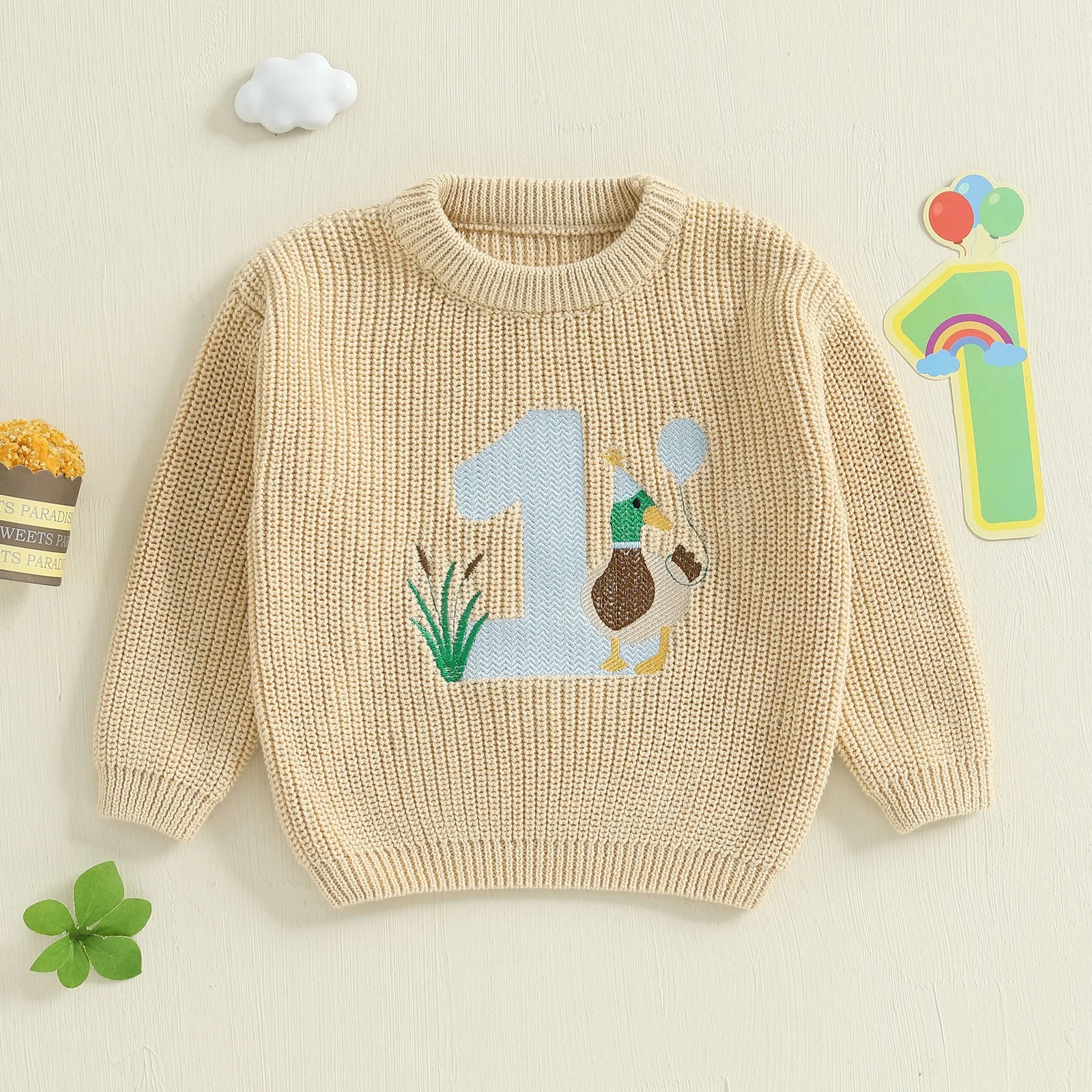 Baby First Birthday Knit Sweater