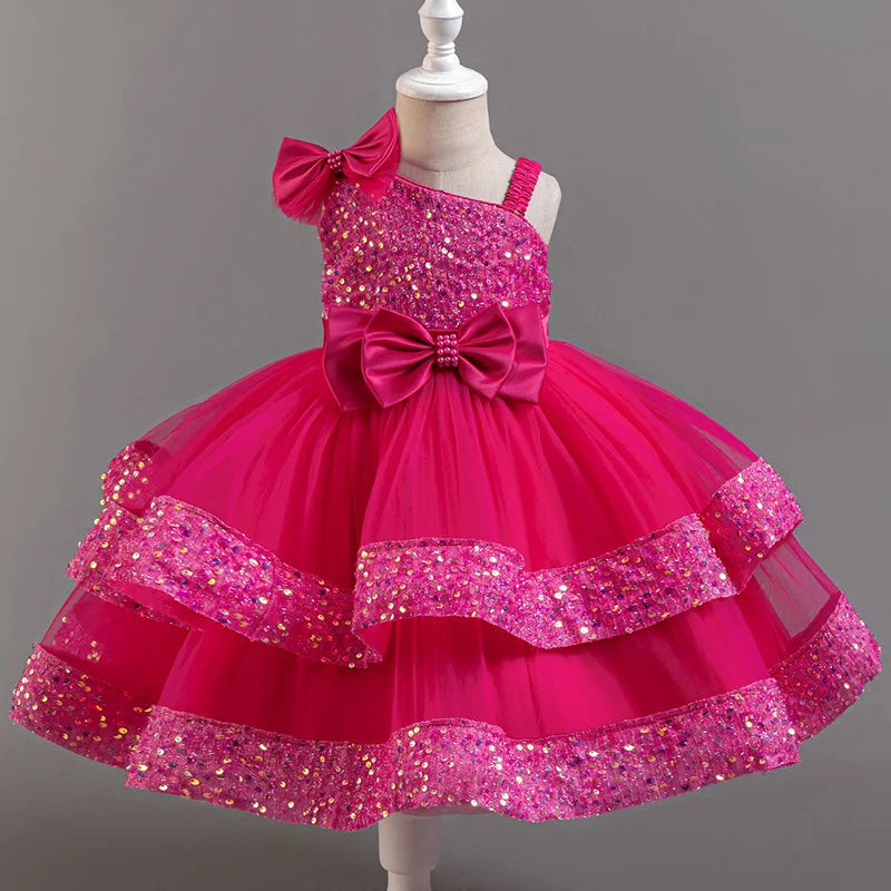 Girls' Sequin & Tulle Princess Dress
