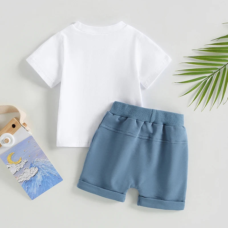 Printed T-Shirt & Casual Shorts Set