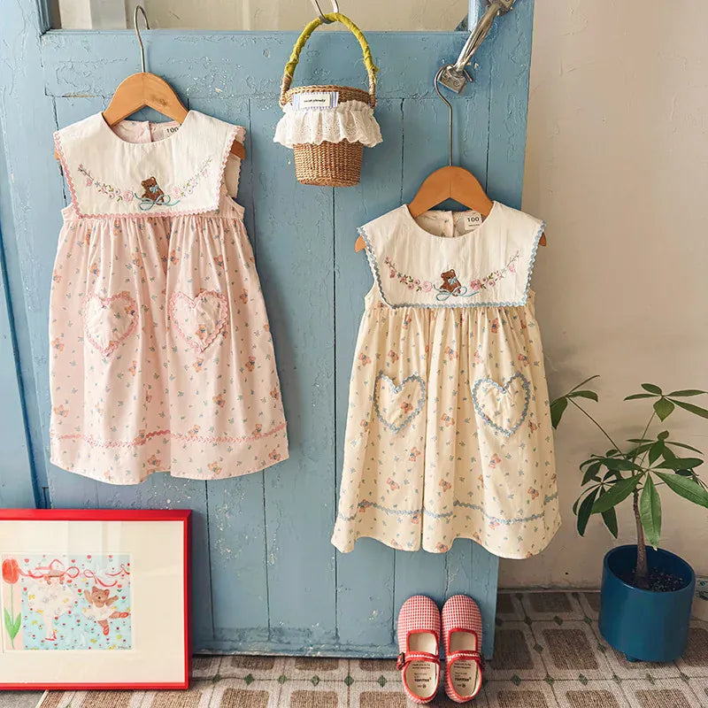 Embroidered Floral Princess Dress