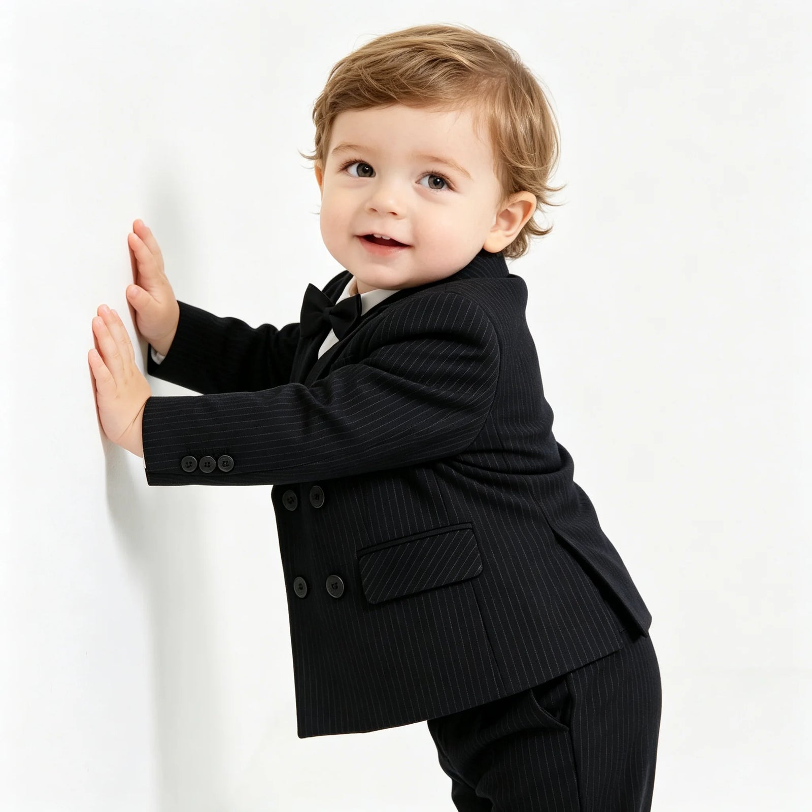 Toddler Boys' Striped Formal Suit Set