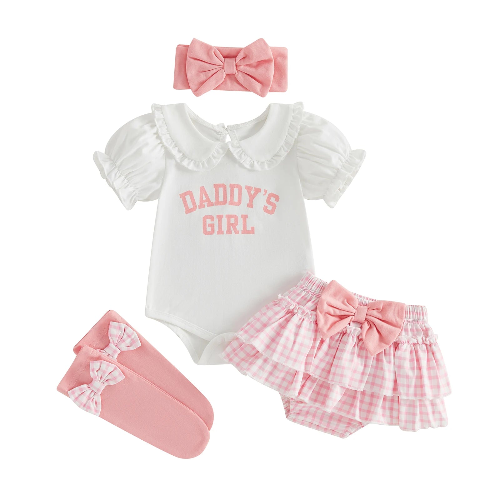 Daddy's Girl Baby 4-Piece Set — Romper, Skirt, Headband & Socks