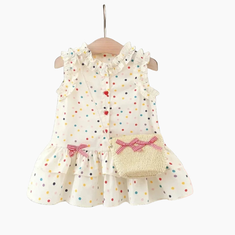 Polka Dot Dress & Matching Bag Set