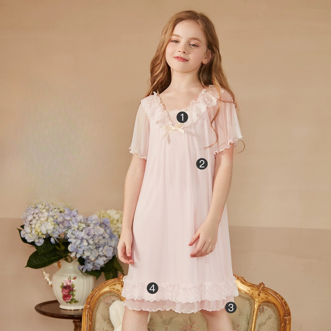 Girls' Princess Ice Silk Nightgown