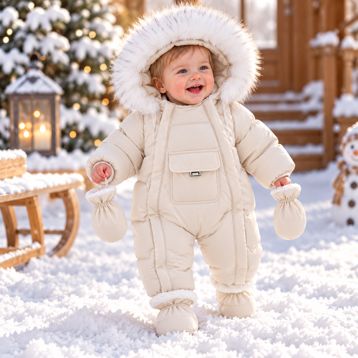 Baby Hooded Winter Jumpsuit