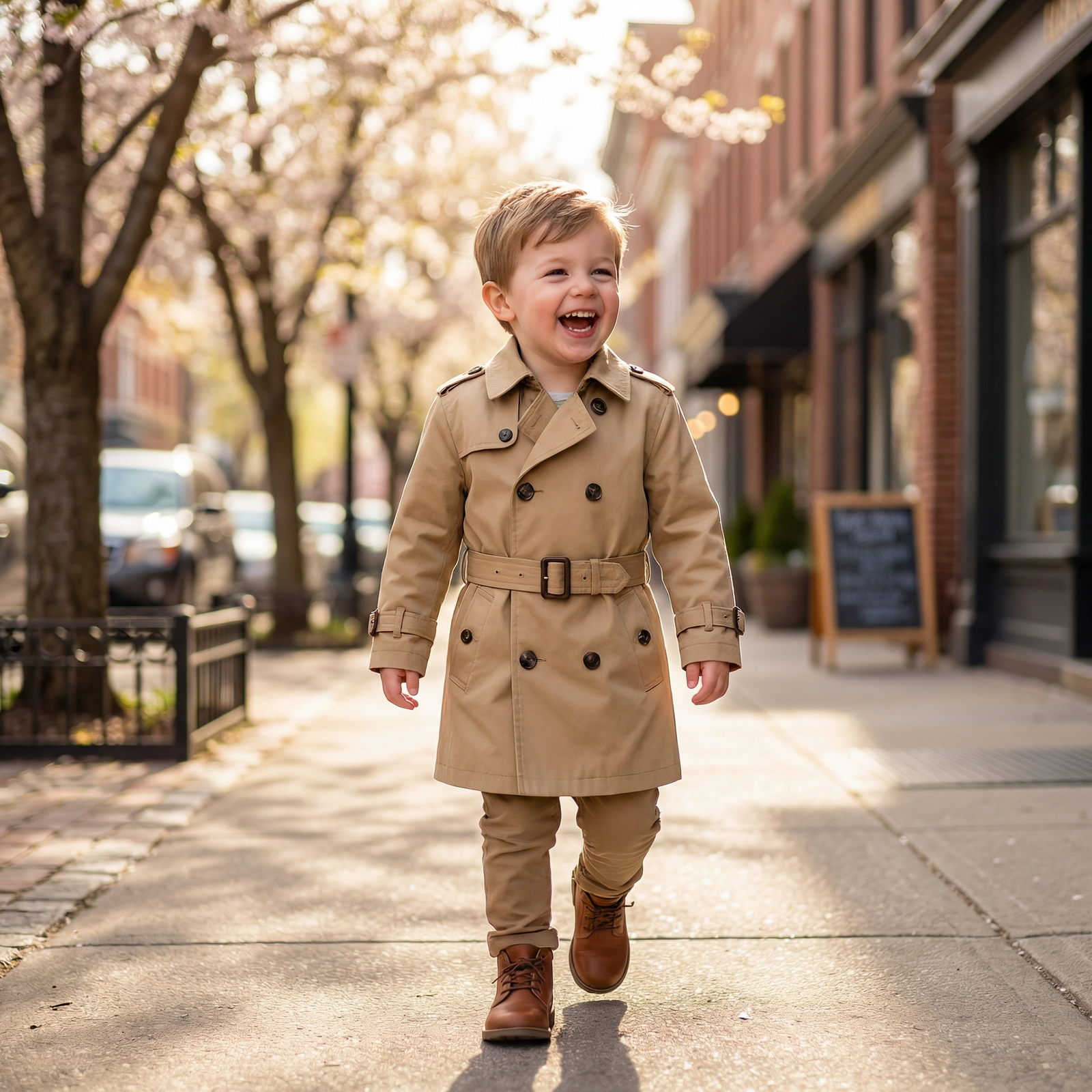 Unisex Classic Double-Breasted Trench Coat