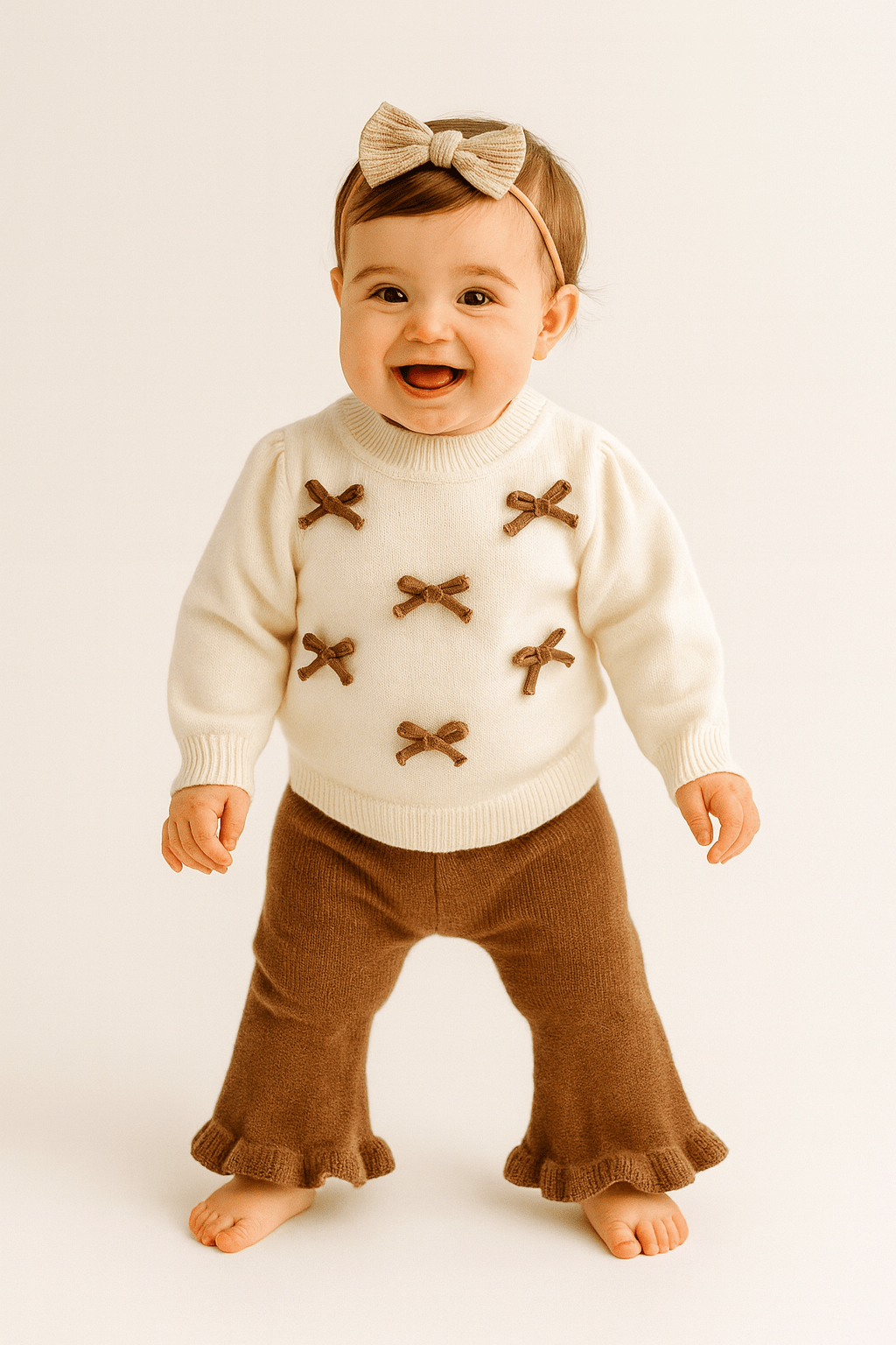 3 Piece Baby Girl Knitted Outfit