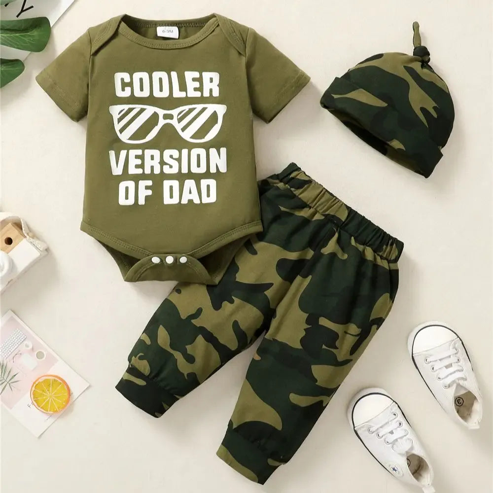 Outfit 3-Piece "Cooler Version of Dad" Camo Outfit Set