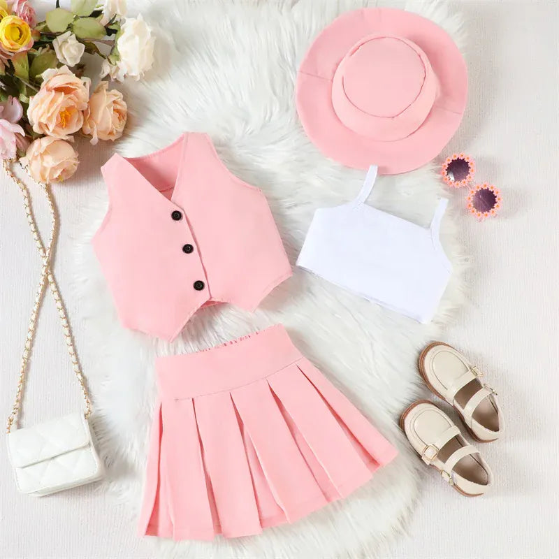 4-Piece Girl Summer Outfit Set