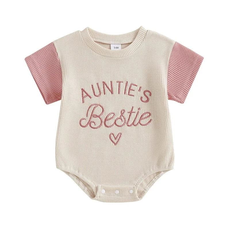 Pink / United States / 0-3M Auntie’s Bestie Baby Romper