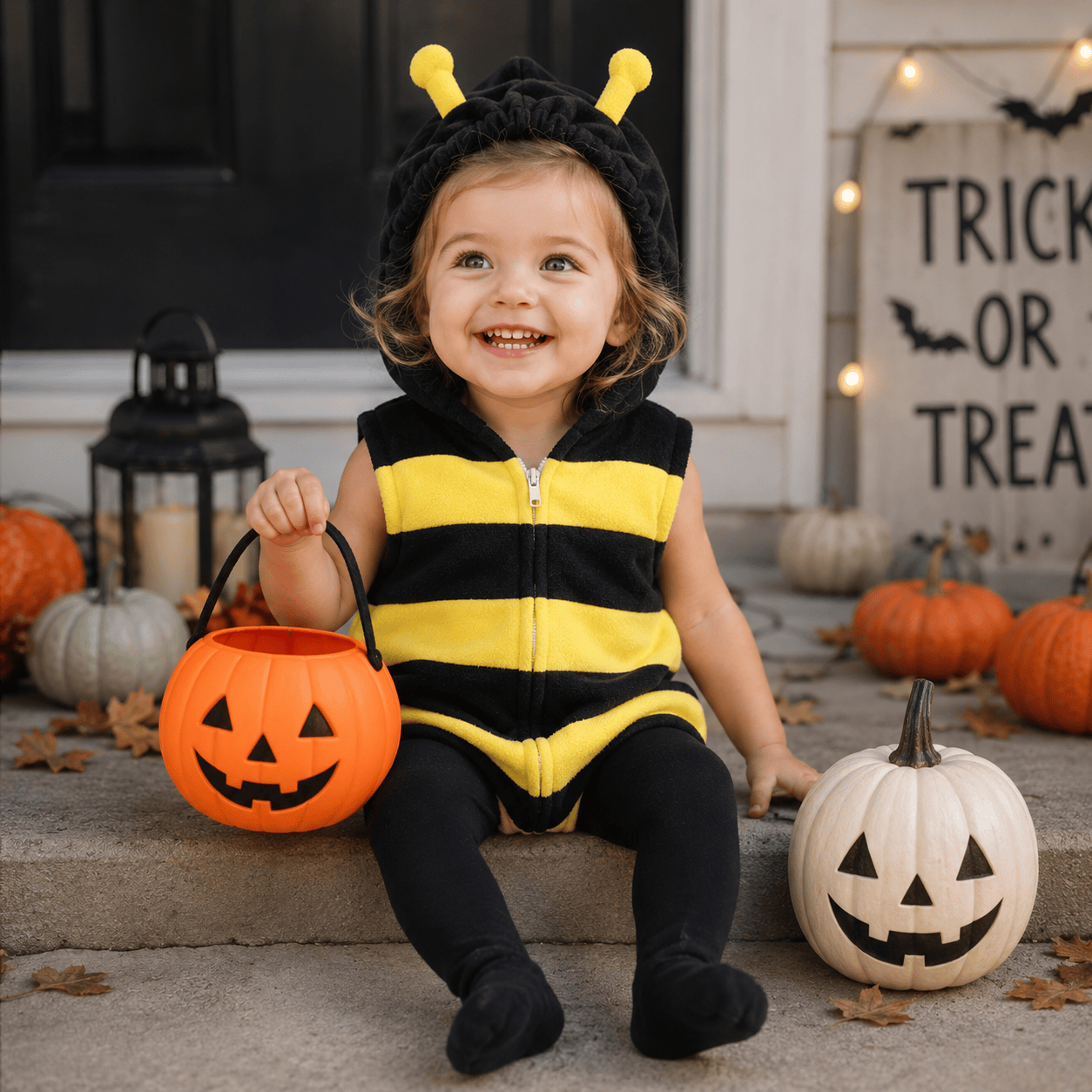 Baby Bee Halloween Costume Romper & Socks Set 0–24 Months