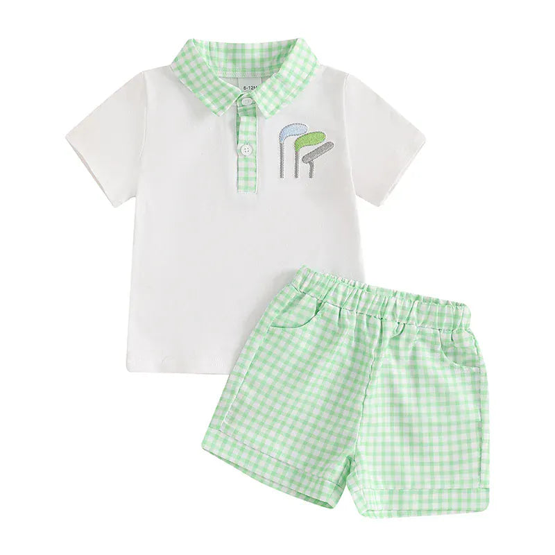Green / 6-12M Baby Boy Golf Outfit Set