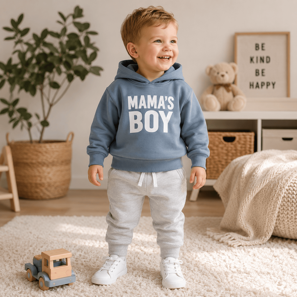 Baby Boys Letter Print Hoodie & Jogger Pants 2-Piece Set