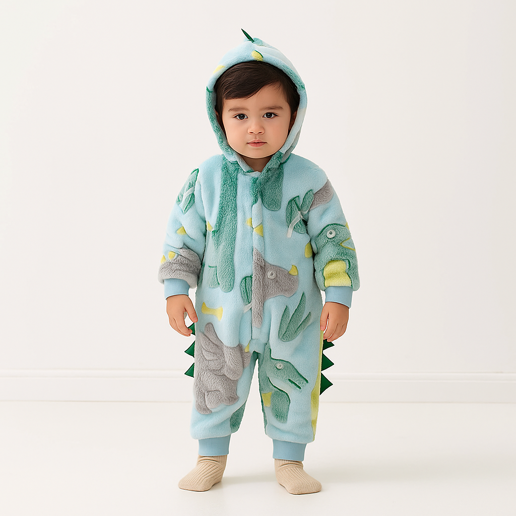 Baby Dinosaur Fleece Romper
