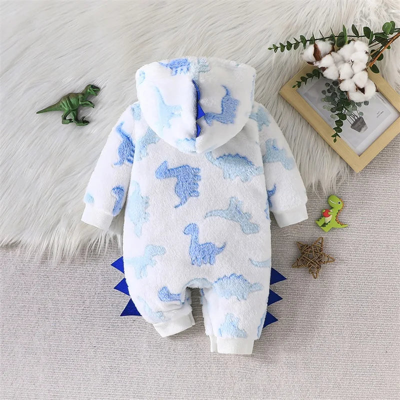Baby Dinosaur Fleece Romper